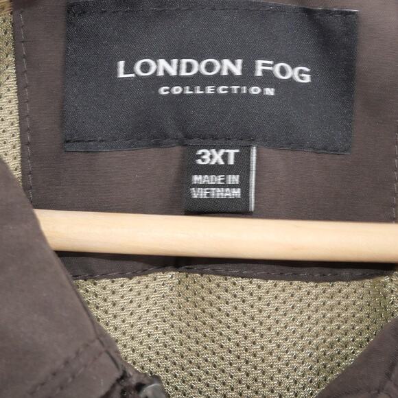 NEW London Fog Tall Men's 3XT Auburn Lightweight Golf Jacket  Dark Brown - Picture 3 of 13